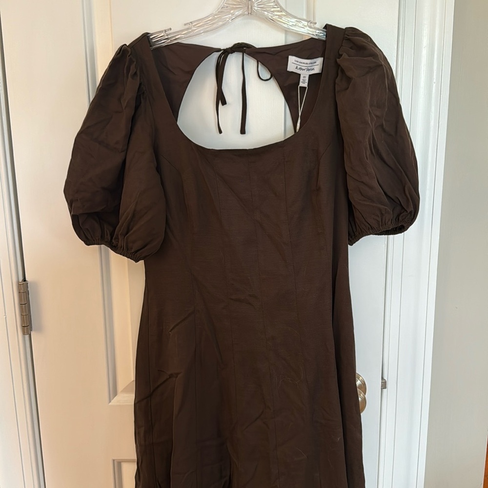 & Other Stories brown lyocell midi dress, NWT size 6
